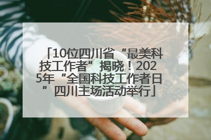 10位四川省“最美科技工作者”揭晓！2025年“全国科技工作者日”四川主场活动举行