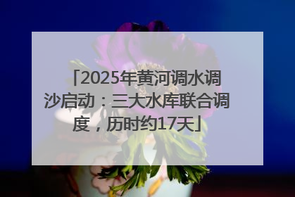 2025年黄河调水调沙启动：三大水库联合调度，历时约17天