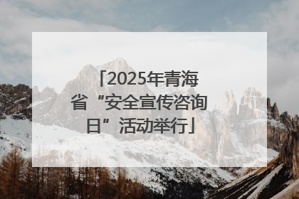 2025年青海省“安全宣传咨询日”活动举行