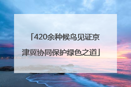 420余种候鸟见证京津冀协同保护绿色之道