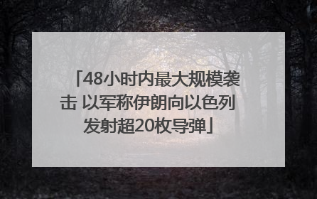 48小时内最大规模袭击 以军称伊朗向以色列发射超20枚导弹