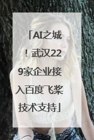 AI之城！武汉229家企业接入百度飞桨技术支持